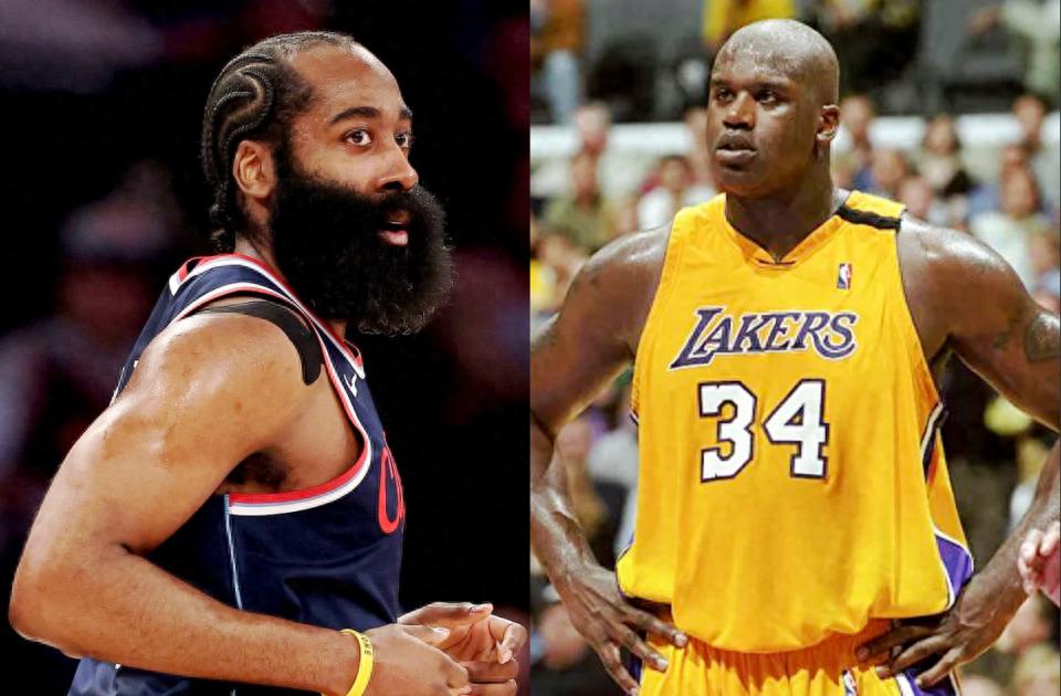 Milestone! Harden surpasses O'Neal in career points to rank 9th all-time, trailing only LeBron and Durant among active players.