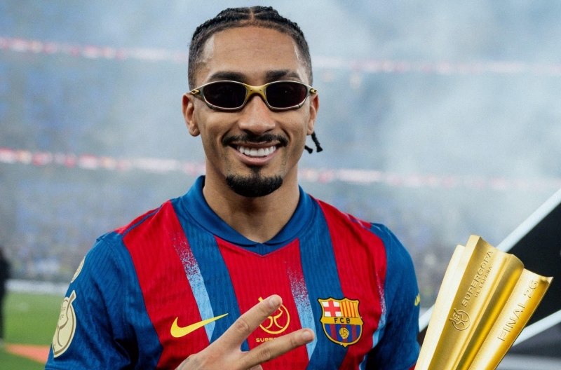 Raphinha shines brightly in El Clasico as Barca defends the Super Cup title