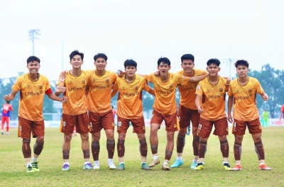Wonderkid Gia Bảo scored twice as HAGL secured a commanding 6-2 victory in the youth tournament